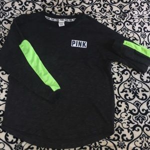 grey victoria’s secret pink sweatshirt